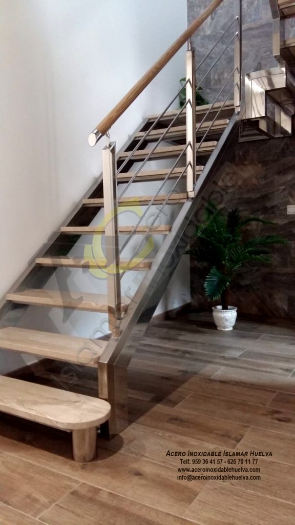 Pasamanos de Escaleras de Acero Inoxidable Barandillas Escalera con Soporte 5ft 