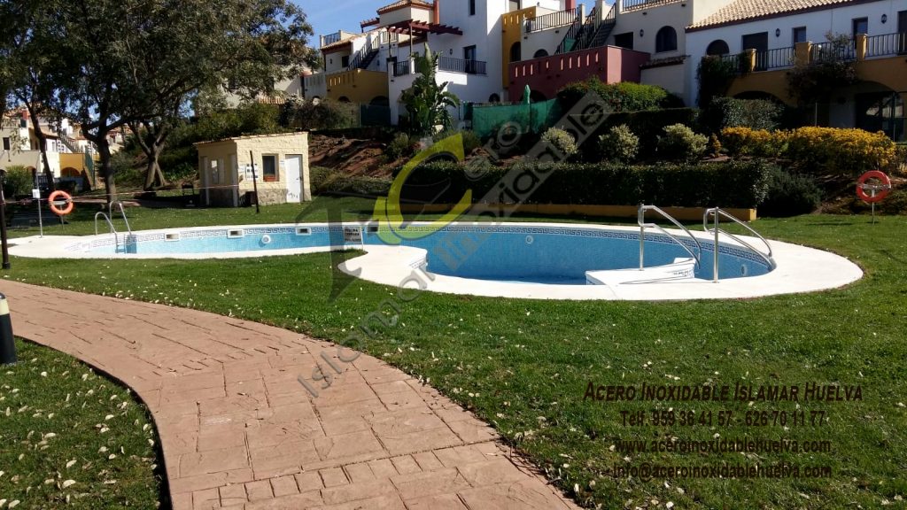 Pasamano escalera piscina en Acero Inoxidable-Islamar Huelva