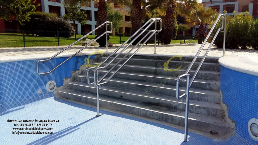 Pasamano escalera piscina Acero Inoxidable-Islamar Huelva