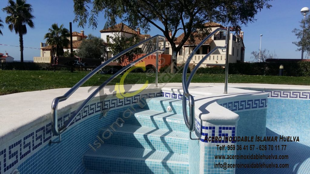 Barandilla escalera piscina Acero Inoxidable-Islamar Huelva